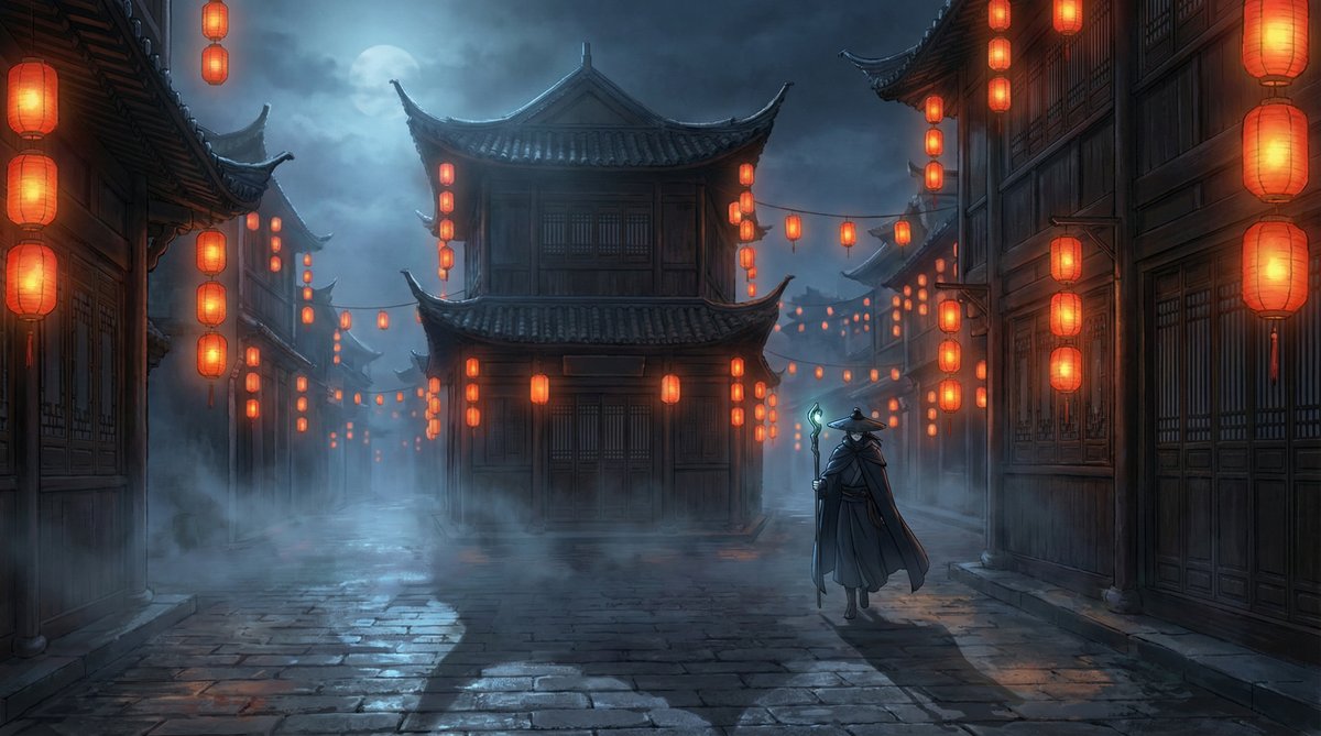 国产原创视频-夜行古城